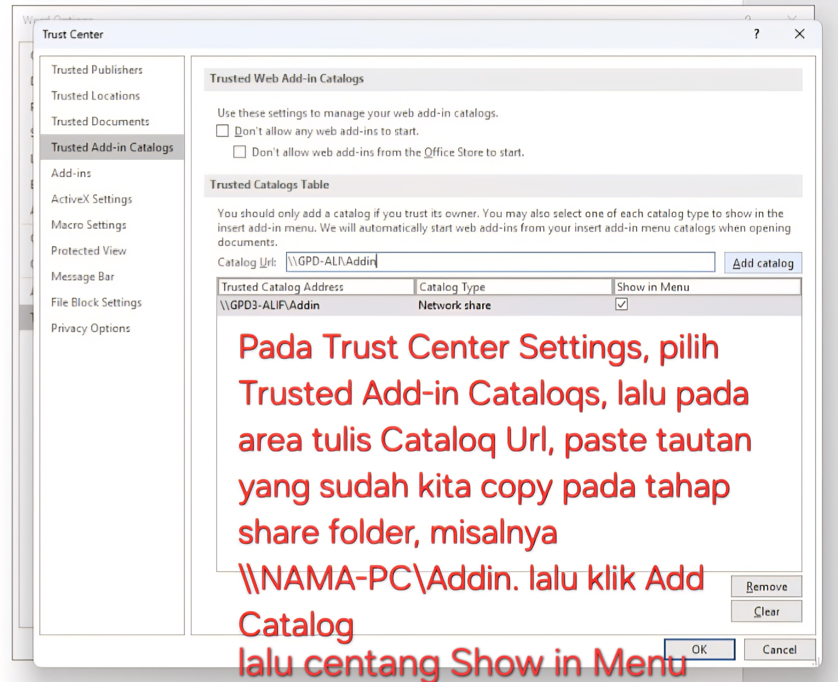 Add Catalog